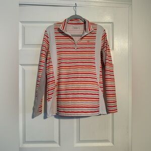 Ariat Red and Orange Striped Pullover